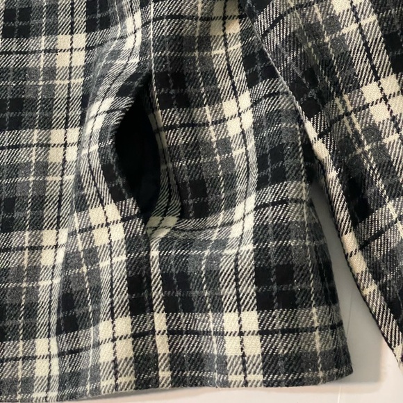 Paul Levy Wool Blend Plaid Zip Up Jacket Blazer Women’s Size XL - Picture 4 of 5